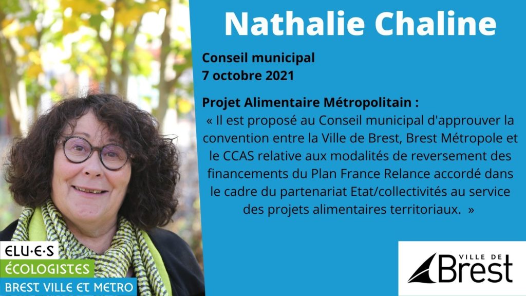 Financement du Projet Alimentaire territorial - Nathalie Chaline