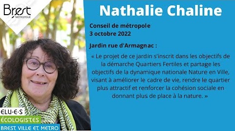 Présentation par Nathalie Chaline du jardin partagé rue d'Armagnac