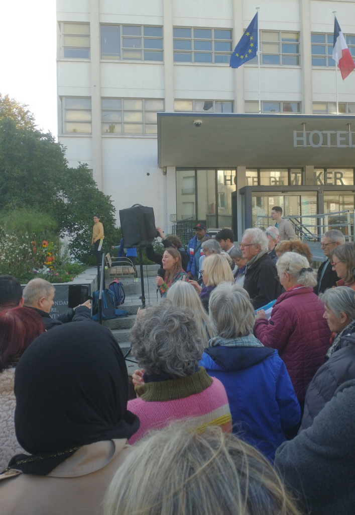 inauguration de la plaque fronton hotel de ville