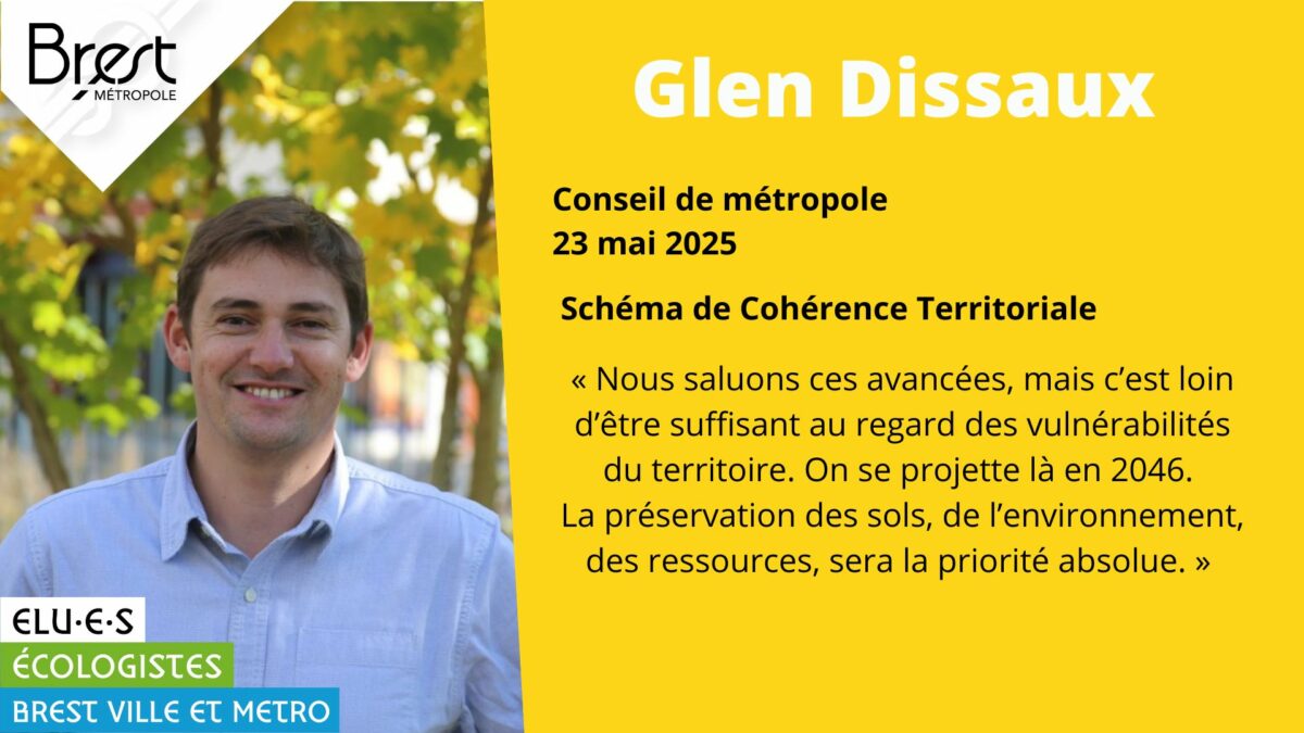 Vote du SCOT Pays de Brest - conseil métropole 23 mai 2025
