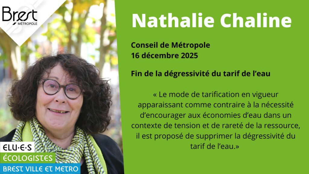 Présentation Nathalie Chaline fin de la dégressivité des tarifs de l'eau